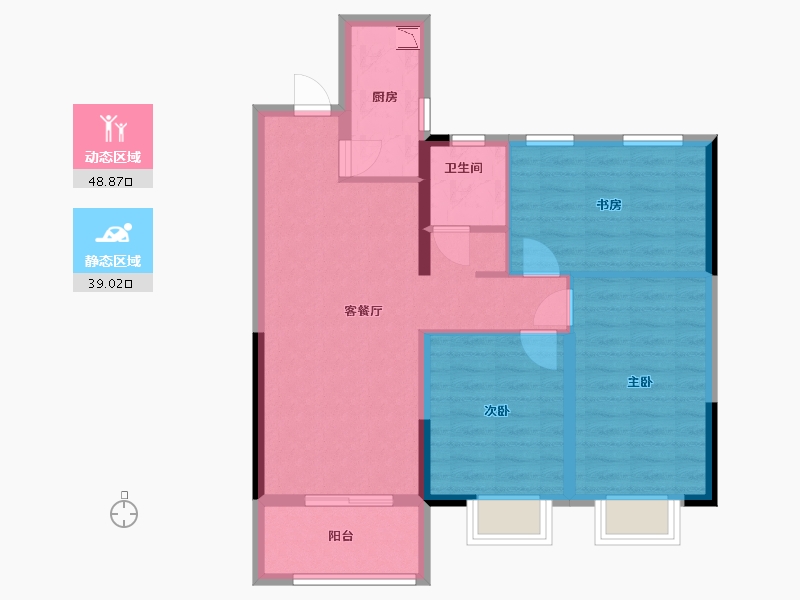 江苏省-连云港市-恒泰悦珑府-78.39-户型库-动静分区