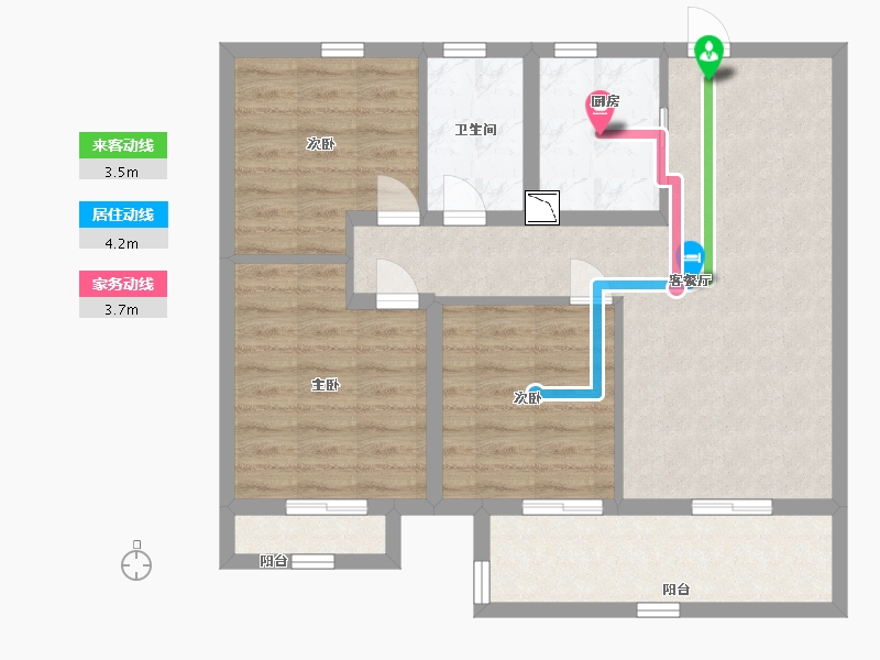 江苏省-南通市-港龙中南翰林首府-76.00-户型库-动静线