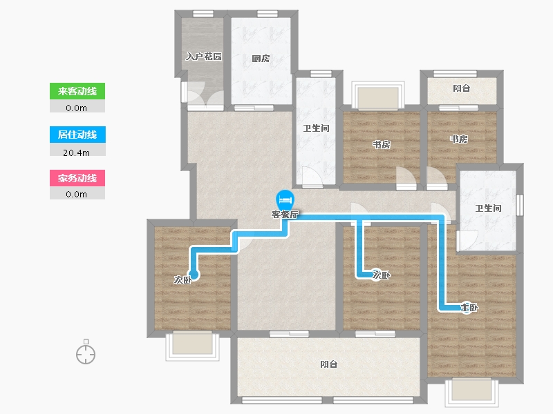 江苏省-南通市-正泰江岸水苑-125.00-户型库-动静线