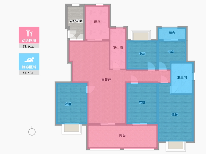 江苏省-南通市-正泰江岸水苑-125.00-户型库-动静分区