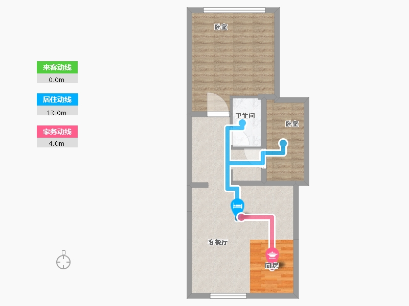 江苏省-泰州市-碧桂园凤城府-65.00-户型库-动静线