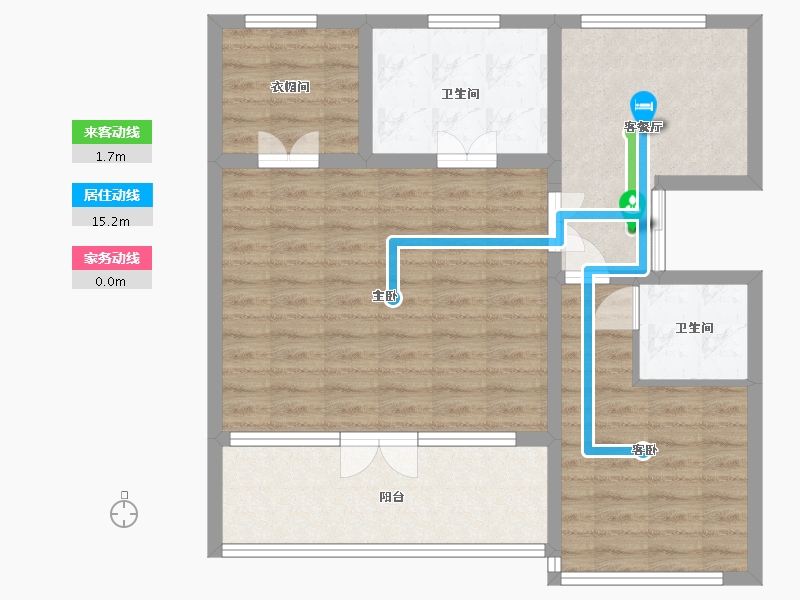 辽宁省-营口市-林昌·天铂-81.27-户型库-动静线