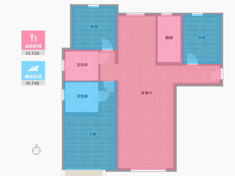 甘肃省-兰州市-保利领秀山-93.66-户型库-动静分区