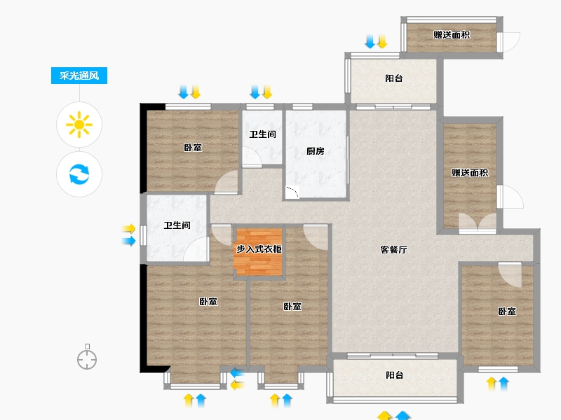 甘肃省-兰州市-安宁公馆-156.40-户型库-采光通风