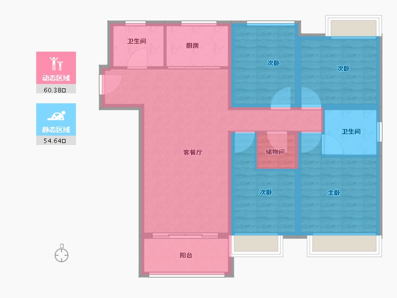 江苏省-徐州市-御景新城-103.01-户型库-动静分区