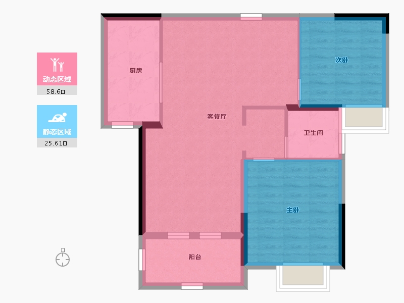 江苏省-南通市-晨鸣观海华苑-76.00-户型库-动静分区