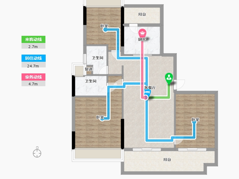 江苏省-镇江市-碧桂园·柏悦华府-98.92-户型库-动静线