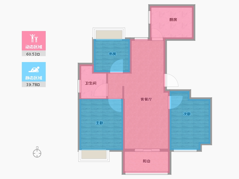 江苏省-徐州市-御景新城-90.00-户型库-动静分区