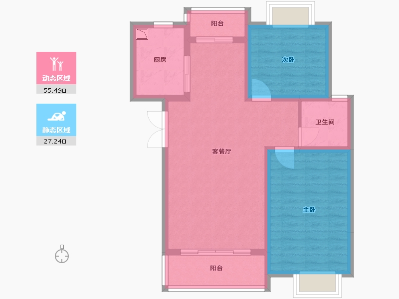 广西壮族自治区-北海市-银滩圣美阳光家园-73.91-户型库-动静分区