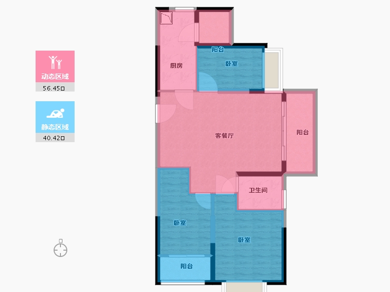 江苏省-镇江市-句容恒大云湖上郡-87.00-户型库-动静分区