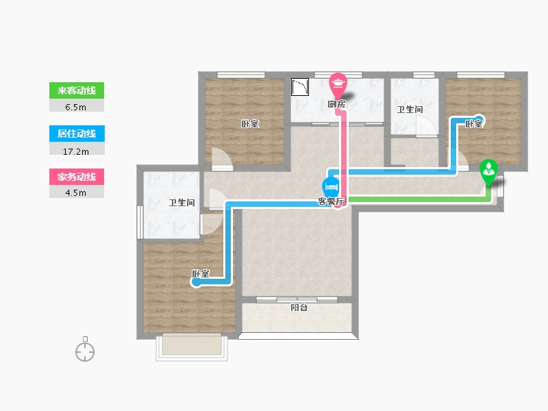 甘肃省-兰州市-冉泽御景龙湾-97.30-户型库-动静线