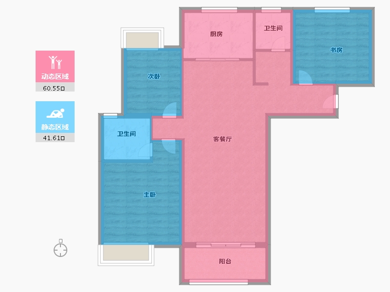 江苏省-徐州市-御景新城-91.99-户型库-动静分区