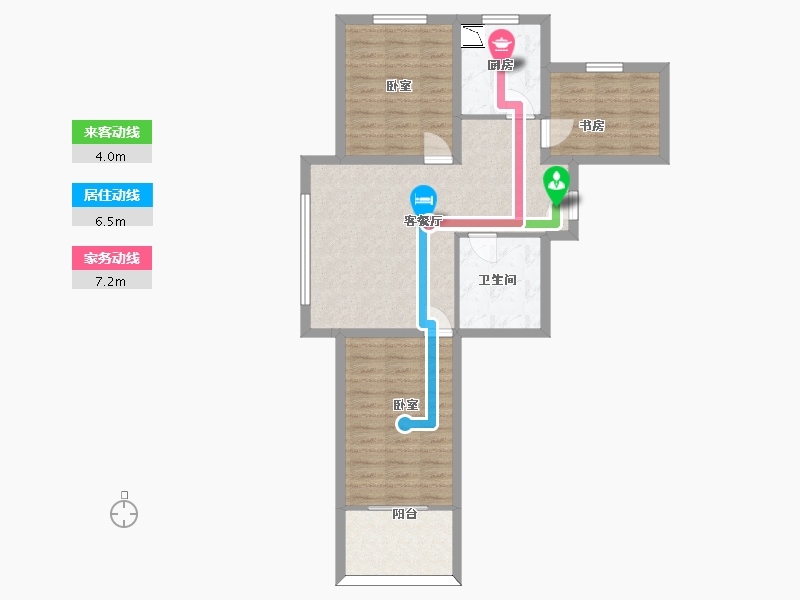 甘肃省-兰州市-城关江南明珠-76.54-户型库-动静线