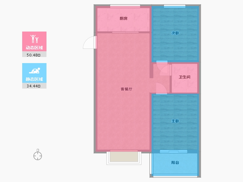 河北省-保定市-王府壹号-76.73-户型库-动静分区