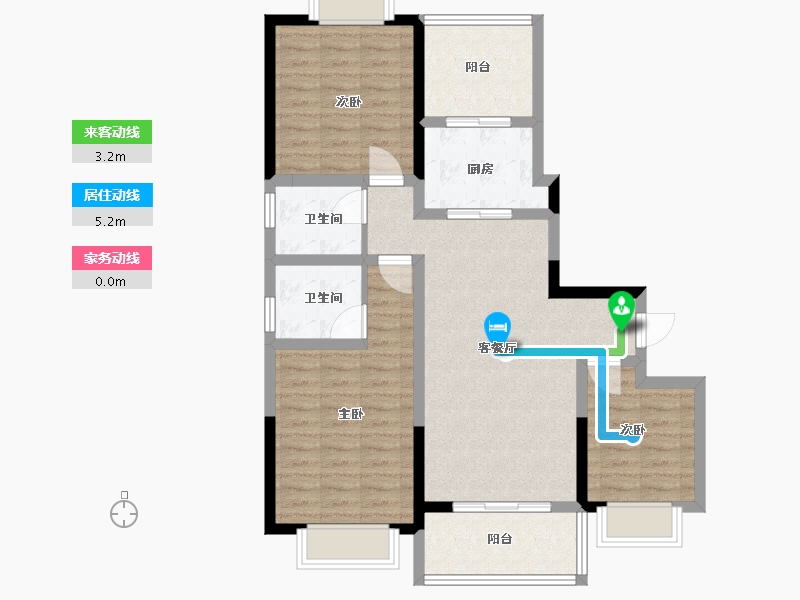 广西壮族自治区-北海市-银滩圣美阳光家园-88.62-户型库-动静线