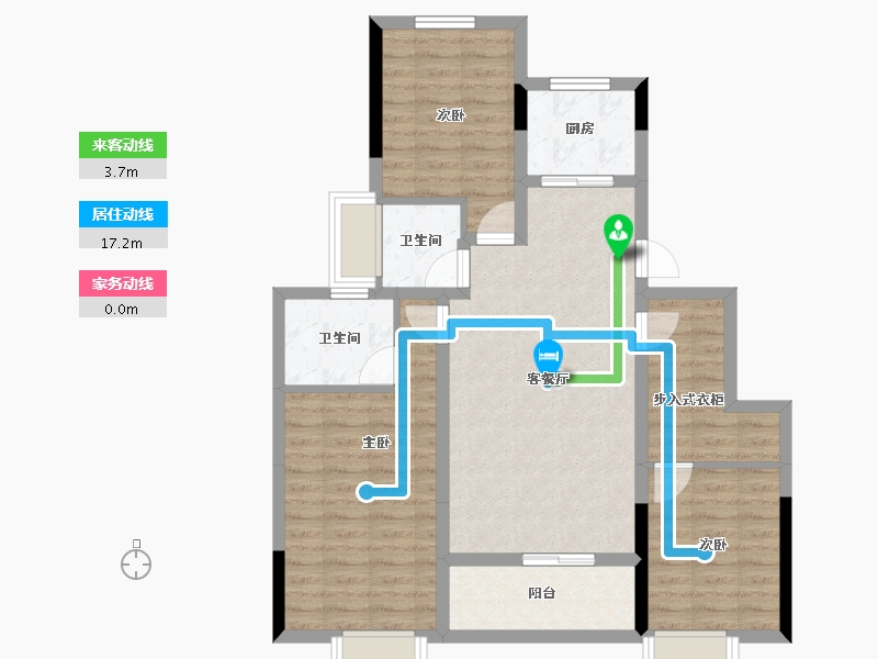 江苏省-扬州市-扬州玥珑湖文化旅游度假区-88.59-户型库-动静线