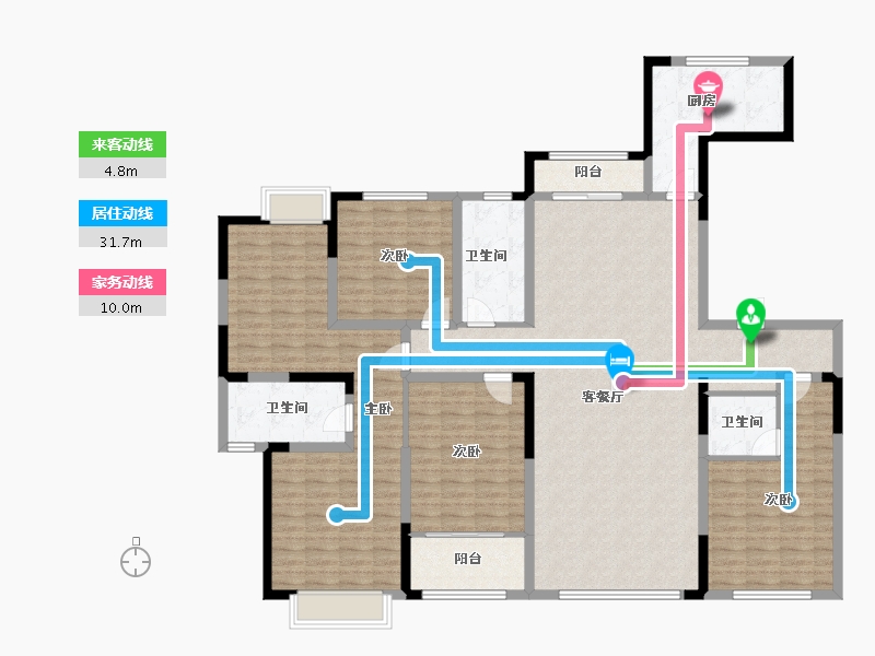 陕西省-安康市-高新观澜-172.84-户型库-动静线