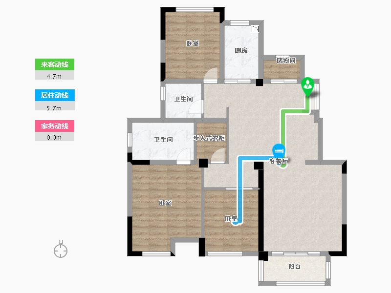 江苏省-无锡市-中隆广场住宅-102.00-户型库-动静线