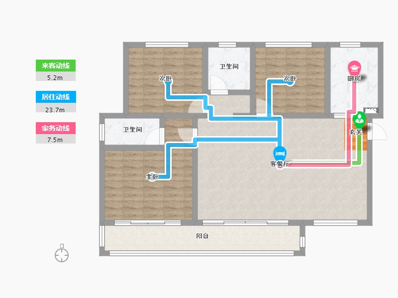 陕西省-宝鸡市-水木华院-106.00-户型库-动静线