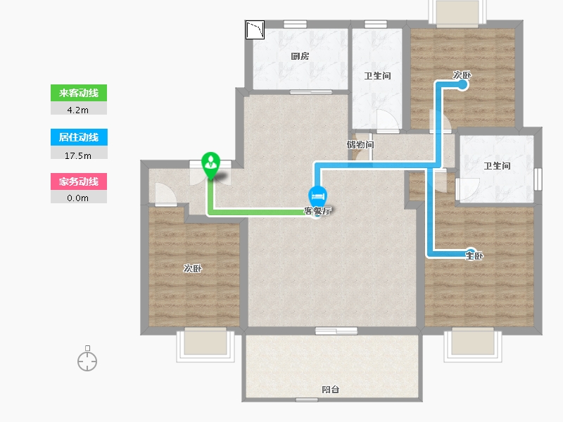 江苏省-南通市-万濠禧园-101.00-户型库-动静线