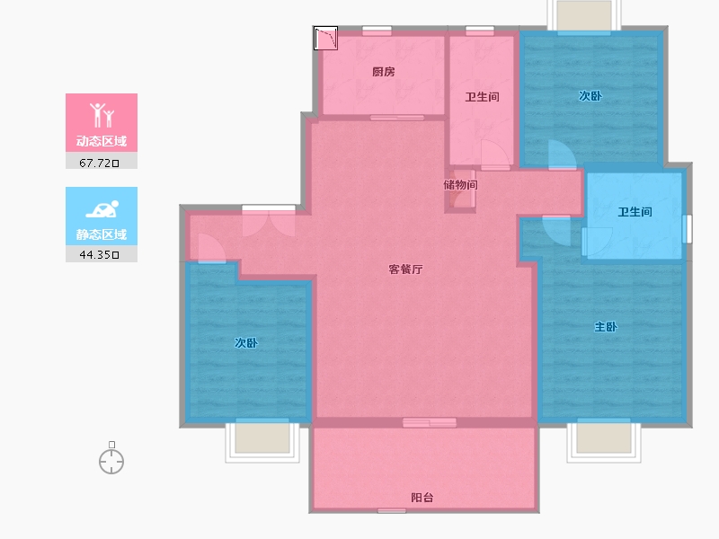 江苏省-南通市-万濠禧园-101.00-户型库-动静分区