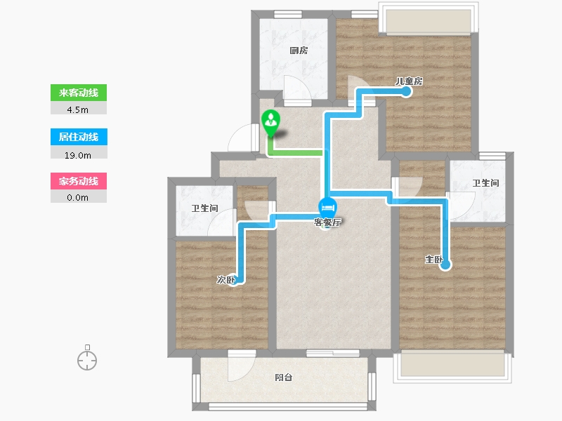 江苏省-徐州市-融创·领地 凤鸣桃源风雅颂-94.01-户型库-动静线