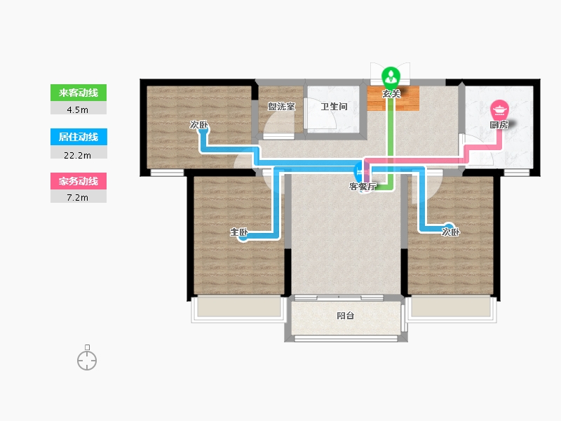 甘肃省-天水市-恒盛瑞府-101.07-户型库-动静线