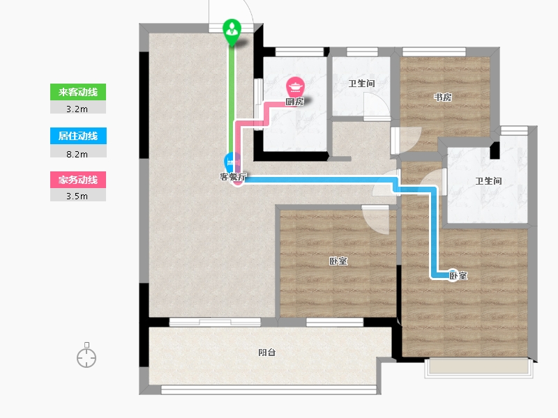 江苏省-镇江市-路劲·港欣城-77.00-户型库-动静线