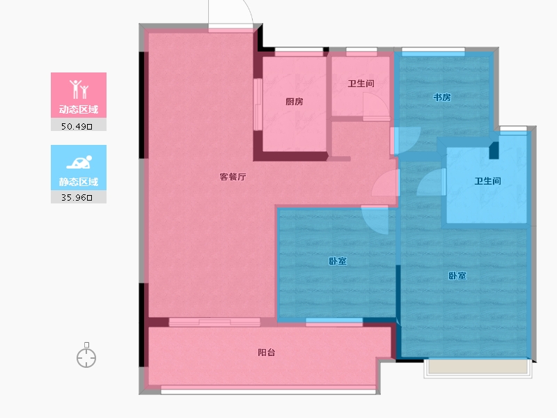 江苏省-镇江市-路劲·港欣城-77.00-户型库-动静分区