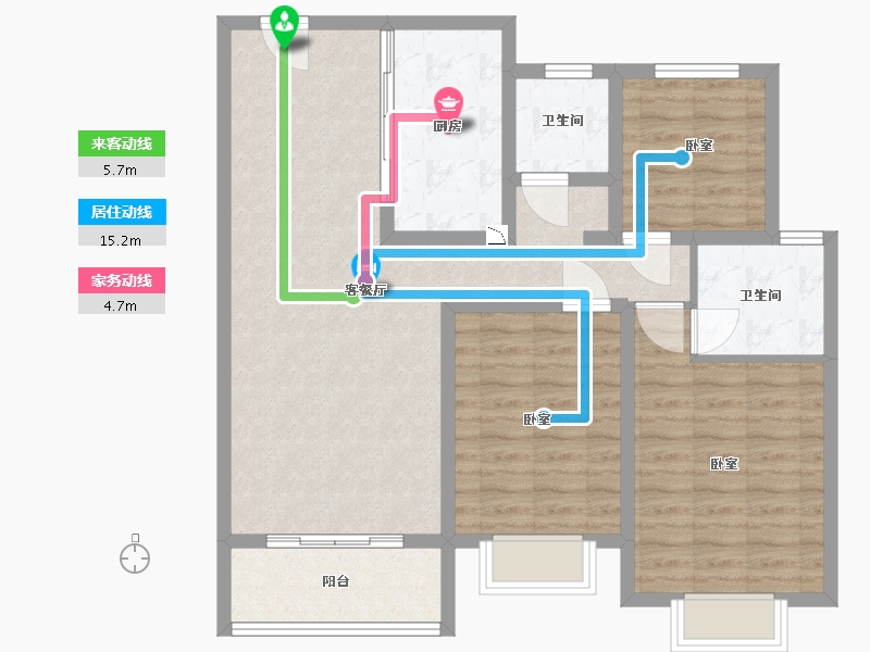 甘肃省-庆阳市-澳恺华府-94.90-户型库-动静线