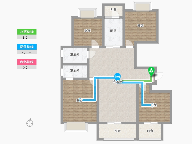 江苏省-扬州市-中信泰富锦辰-110.00-户型库-动静线