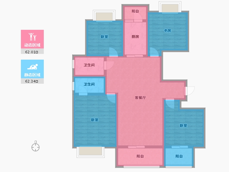 江苏省-扬州市-中信泰富锦辰-110.00-户型库-动静分区