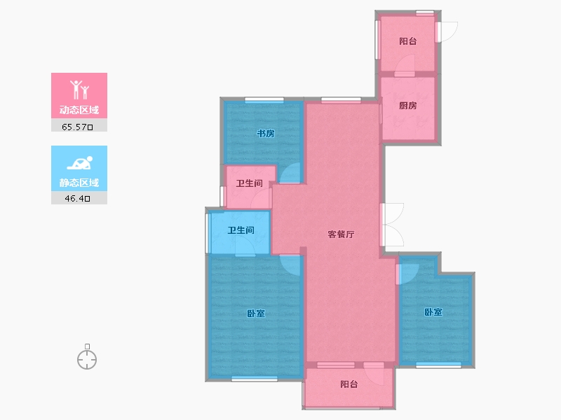 辽宁省-大连市-华润纯海岸-101.01-户型库-动静分区