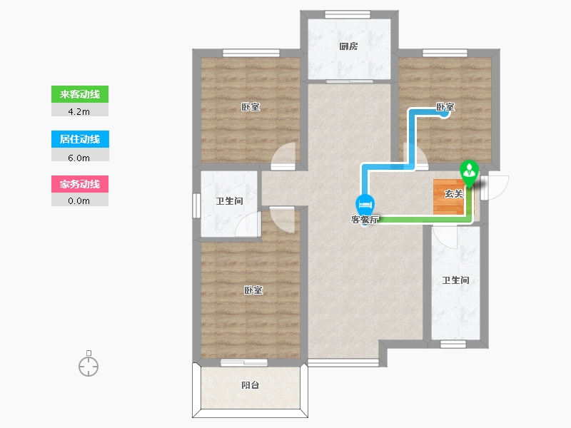 陕西省-咸阳市-海城华府-86.65-户型库-动静线