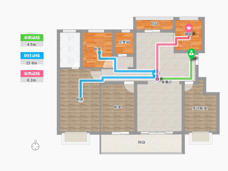 安徽省-宿州市-融翔.御府-114.00-户型库-动静线