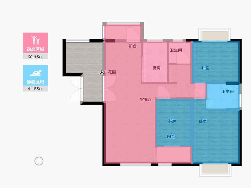 云南省-西双版纳傣族自治州-傣家印象-106.00-户型库-动静分区