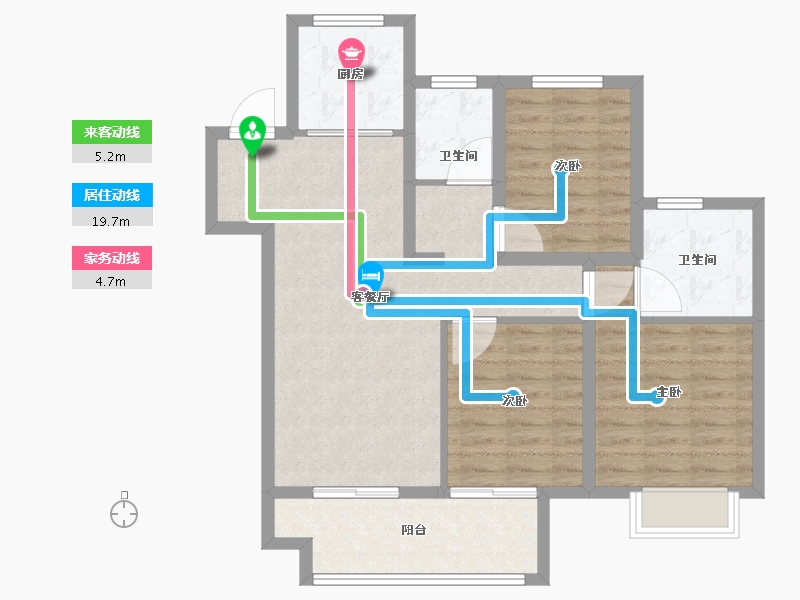 江苏省-徐州市-银城·青雲府-86.01-户型库-动静线