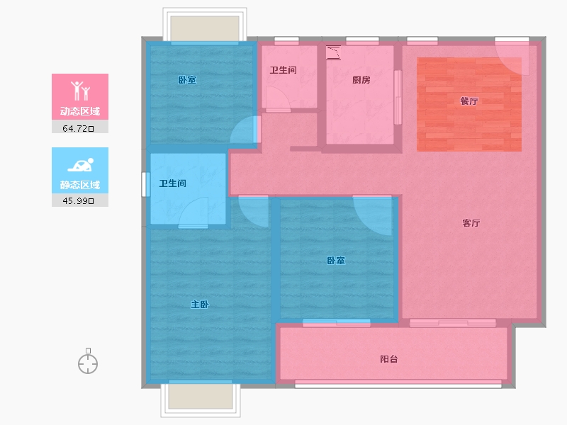 江苏省-宿迁市-宿迁天铂-99.37-户型库-动静分区