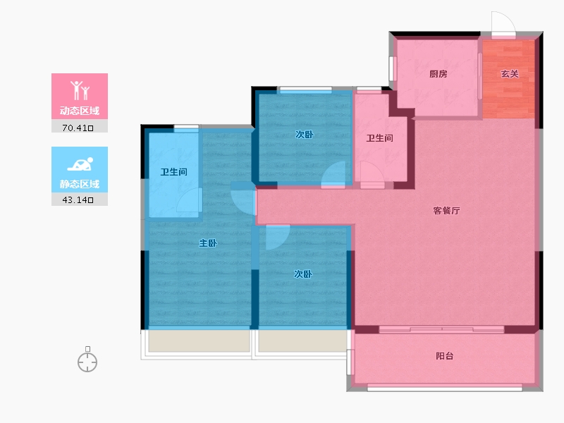 江苏省-苏州市-金茂智慧科学城-102.34-户型库-动静分区