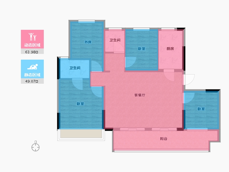 江苏省-镇江市-路劲·港欣城-102.00-户型库-动静分区