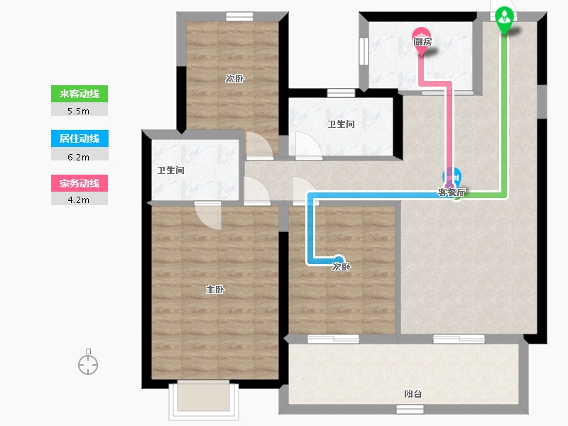 江苏省-南通市-海上传奇-88.00-户型库-动静线