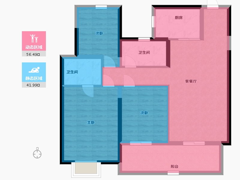 江苏省-南通市-海上传奇-88.00-户型库-动静分区