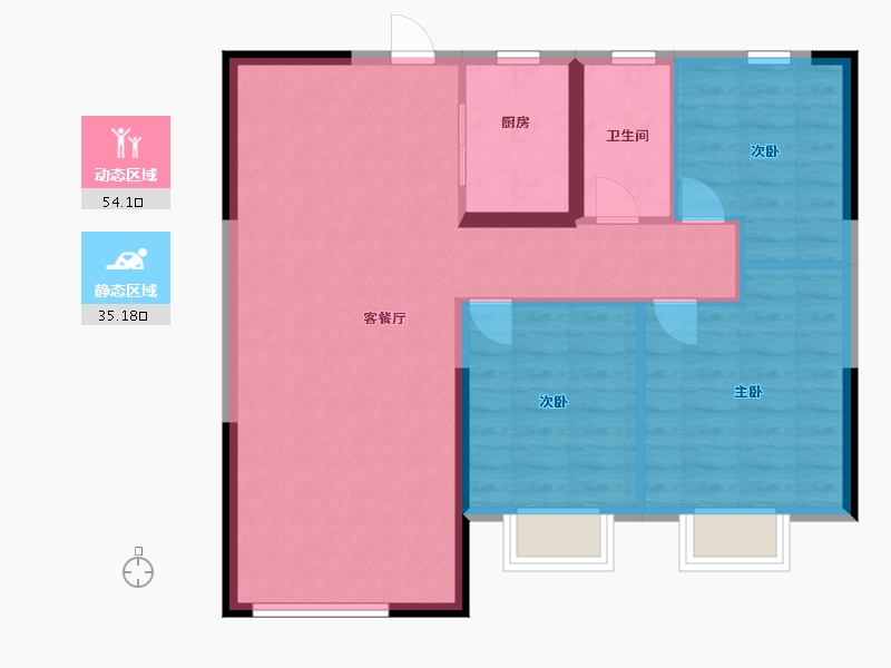 青海省-西宁市-中海河山郡-81.00-户型库-动静分区