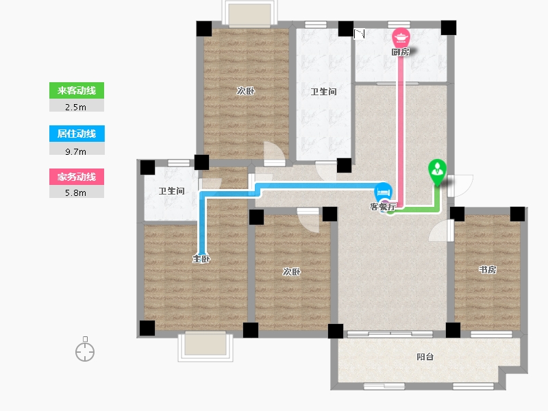 江苏省-盐城市-盐城紫光花园-118.27-户型库-动静线