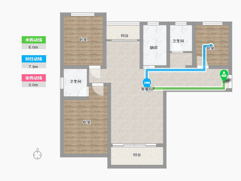 甘肃省-庆阳市-澳恺华府-91.66-户型库-动静线