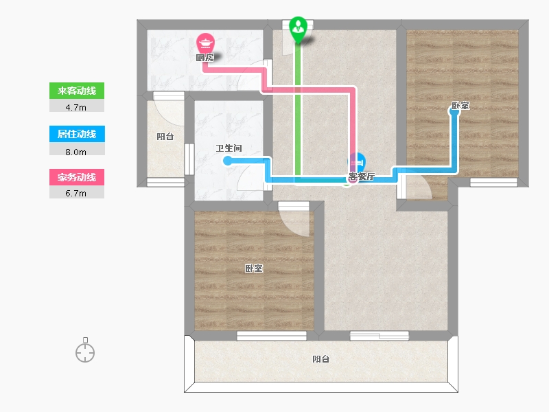 陕西省-咸阳市-海城华府-64.01-户型库-动静线