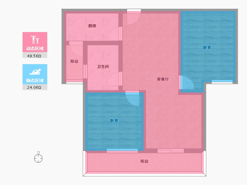 陕西省-咸阳市-海城华府-64.01-户型库-动静分区