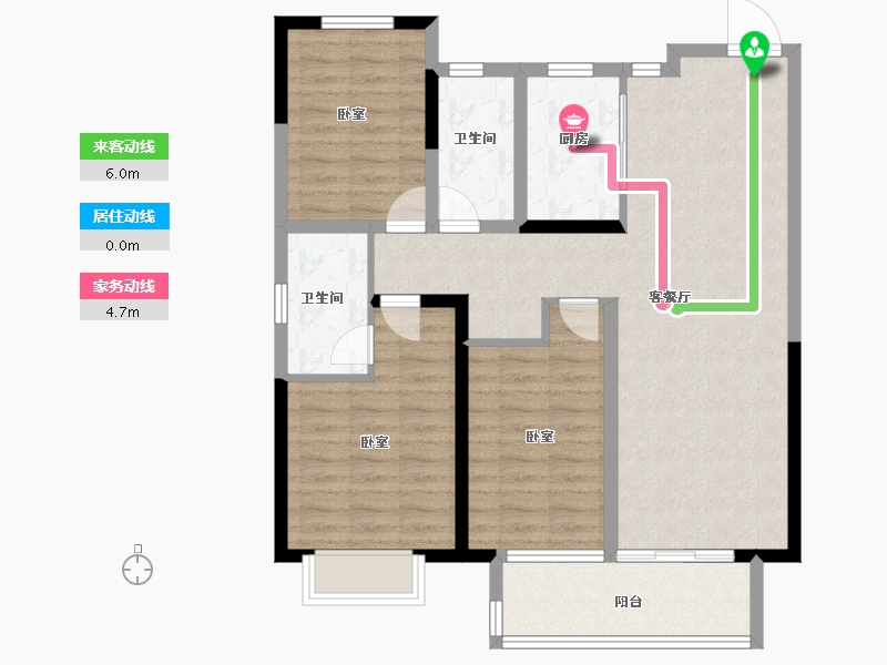 江苏省-盐城市-港龙首府-94.00-户型库-动静线