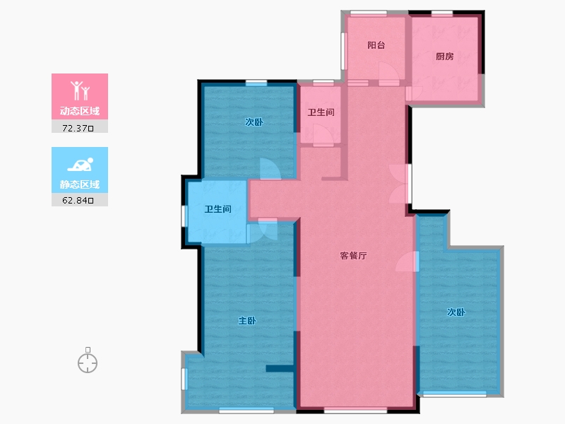 青海省-西宁市-中房萨尔斯堡-121.34-户型库-动静分区