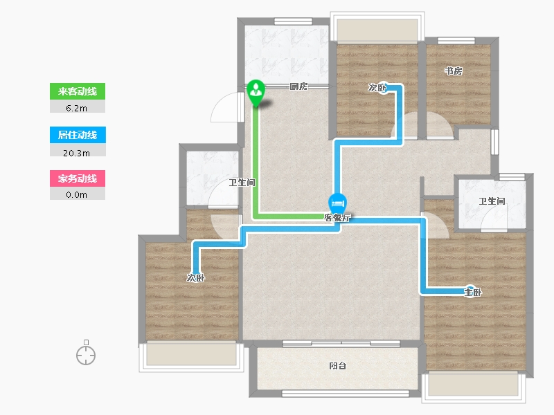 江苏省-徐州市-融创·领地 凤鸣桃源风雅颂-114.11-户型库-动静线